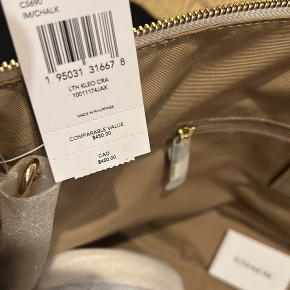 Coach Kleo Carryall
Handbag Laptop Gold/Chalk Leather - Picture 6 of 14